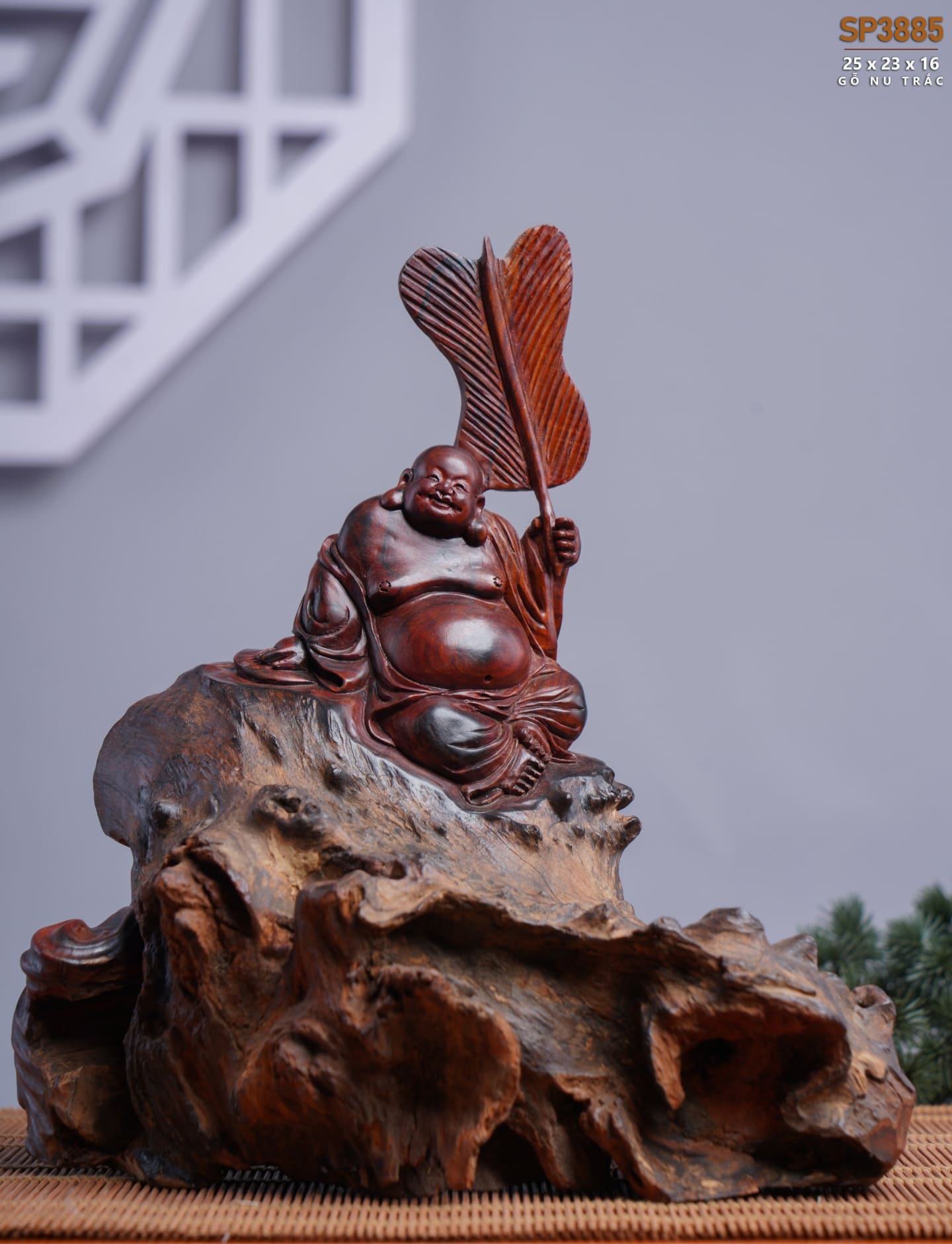 Đồ gỗ đẹp Liên Hà-Tượng phật Di Lặc c nu trắc