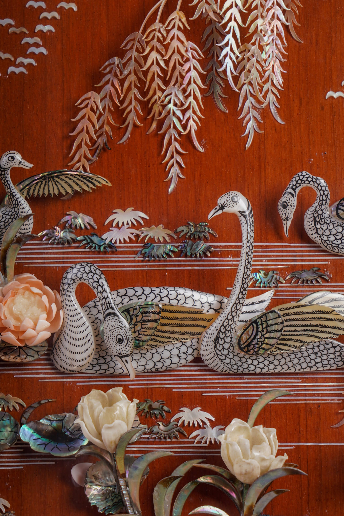 Đồ gỗ đẹp Liên Hà-Tranh thiên nga vĩnh cửu